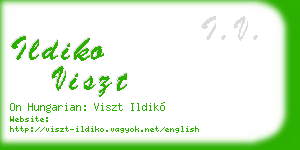 ildiko viszt business card